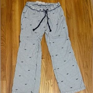 Hollister Black and White Striped Pajama Pants